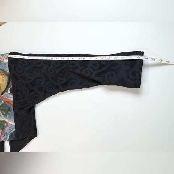 VTG Tzeadle Pasadena Tapestry Art To Wear Cropped Jacket Open Front Size P - Picture 15 of 15